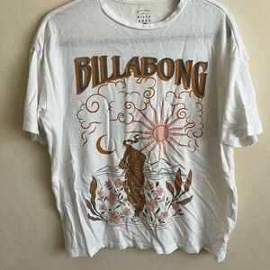 Billabong Off-White Logo Crew Neck Tee